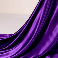 Satin Fabric by The Yard, 2 Yards 55″ Wide Premium Purple Soft Silky Charmeuse S