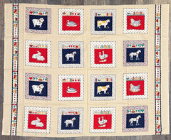 Vintage Country Classic Farmhouse Friends Ameritex Cotton Fabric Panel 35″ x 45″