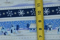 By 1/2 Yd, Vintage, Blue Winter Striped Quilt Cotton, Fabric Traditions, V624