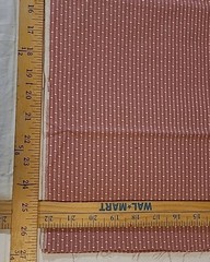 1987 Fabric Pink Mauve Tiny Heart & Stripes Quilting Crafts Vintage 44″x54″