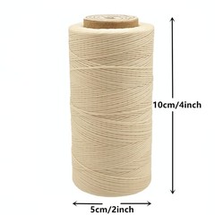 Waxed Thread, 328 Yards 150D 1MM Leather Sewing Thread for Beige #002