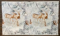 Panel Realtree Buck & Doe Woods Forest Hunting Cotton Fabric ’72X44′