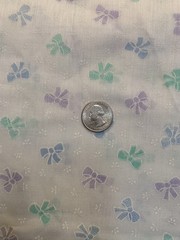 Remnant – Vintage Pastel Butterflies Cotton Fabric 35” X 58”