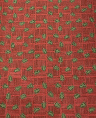 FABRIC TRADITIONS-MINI-TREE TOSSED ON COUNTRY RED PLAID – 1 3/8 YARDS