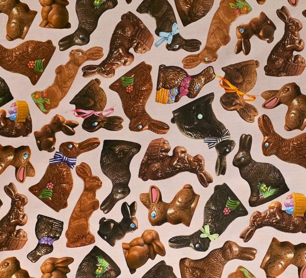Timeless Treasure – Easter – Chocolate Bunnies Quilting And Crafting Fabric