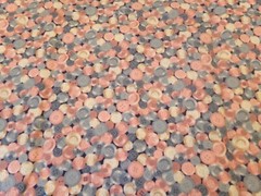 1 YD X44″ VINTAGE PASTEL BUTTONS BUTTONS/FABRIC TRADITIONS COTTON NEW #6964