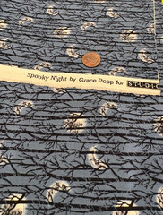 Halloween * Moons & Trees on Blue/Gray * Studio E * 100% Cotton * 8″ x 21″