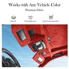 Red Suede Headliner Fabric, 54″ L×60″ W Car Headliner Material, Tela para Tap…