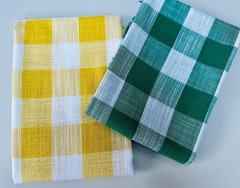 Gingham Linen Checked Cotton Vichy Fabric Plaid Material Buffalo Check 55″ Wide