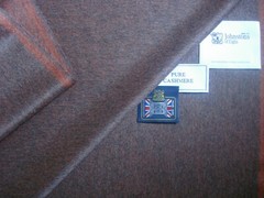 JOHNSTONS OF ELGIN 100% CASHMERE “Rusty Brown Mélange” JACKETING FABRIC = 2.0 m