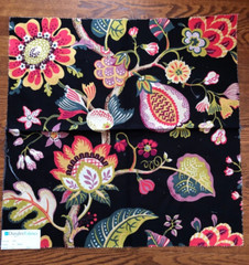 DURALEE Bold Floral in Midnight 25″ Cotton Fabric Sample
