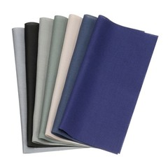 7Pcs 4″ x 4″ Solid Color Cotton Fabric Bundles Precut Fabric Square, Blue Grey