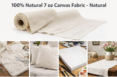 Sedona Designz 60″ Wide Cotton Duck Canvas Fabric – 7Oz Durable 100% Cotton (Nat