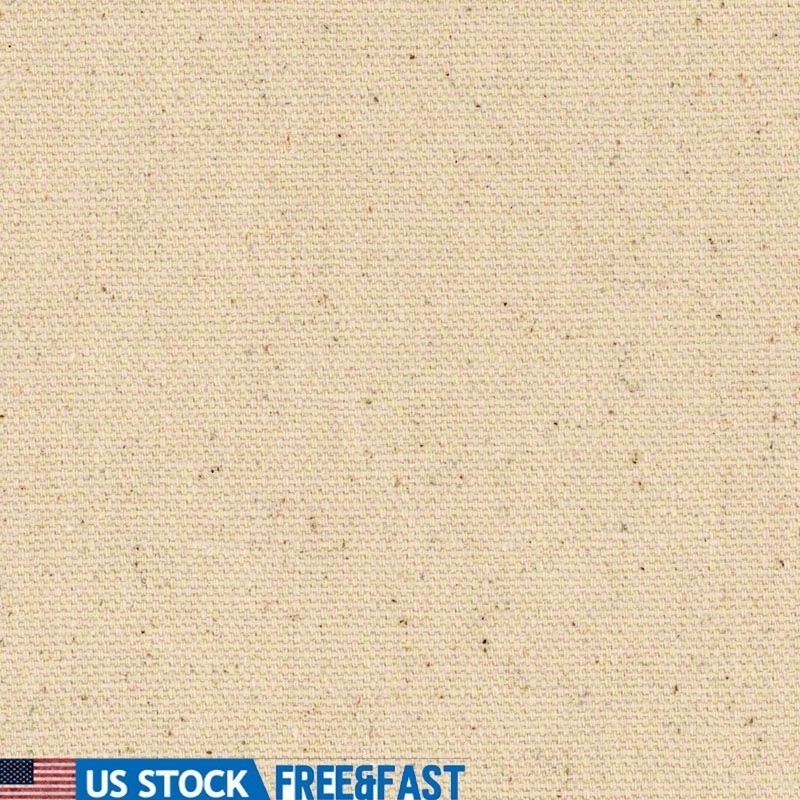 10 oz Natural Cotton Canvas Fabric Untreated Dust Cover Tote Bag Upholstery New