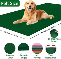 Moss Green Large Felt Fabric 72″ X 36 “, 1.4 Mm Thick Soft Felt Fabric