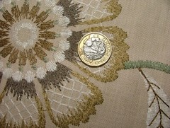 3.4 Metres iLiv Ophelia Thyme Embroidered Fabric Curtain Upholstery Cushion