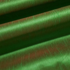 EMERALD GREEN BROWN TWO TONE FAUX SILK DUPIONI FABRIC FOREST 58″ BY THE YARD