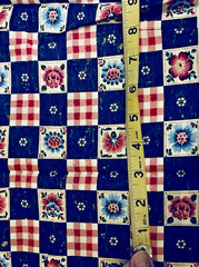 VTG Checkered Garden Cheater Quilt by The Kessler for Concord Fabrics BTFQ