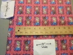 Frozen Anna & Elsa FLANNEL fabric 13 INCHES WIDE and 36 inches long