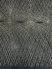 Jordyn GOLD Diamond Sequins on BLACK Mesh Lace Fabric by the Yard – 10008