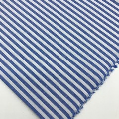 1/8″ Blue and White Striped Fabric, Summer Weight Polycotton 57″ W x 36″ L