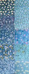 8″X 8″ 50 PCS 100% Cotton Floral Fabric Squares Bundles Quilting Supplies for Se