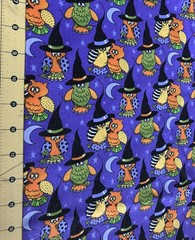 2014 Glitter Owls on Purple Halloween 100% cotton fabric sold by the yards#2124