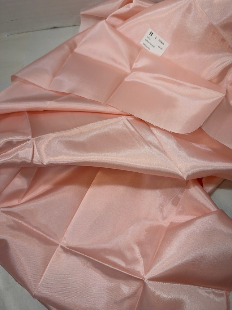 Frost Pink Taffeta Fabric 100% Acetate 39” x 45” Shiny Bridal Sewing Craft