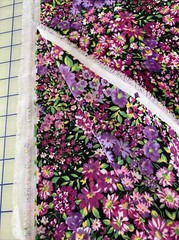 Vintage Purple floral Dressmaker Fabric 58″w x 108″ Drapes Synthetic Rich Garden