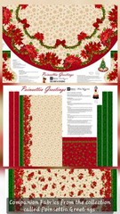Quilting Treasures – Christmas Poinsettia Double Border 60×36 – Fabric Panel