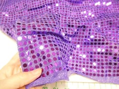 Lot of 2 sequin fabric remnants Purple Praise tunic project 40″x 2yd &20″ x 2 yd