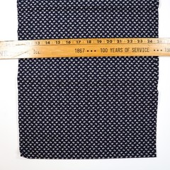 Quilting Fabric BTHY Half Yard Cotton Tiny White Flowers on Navy Blue Calico