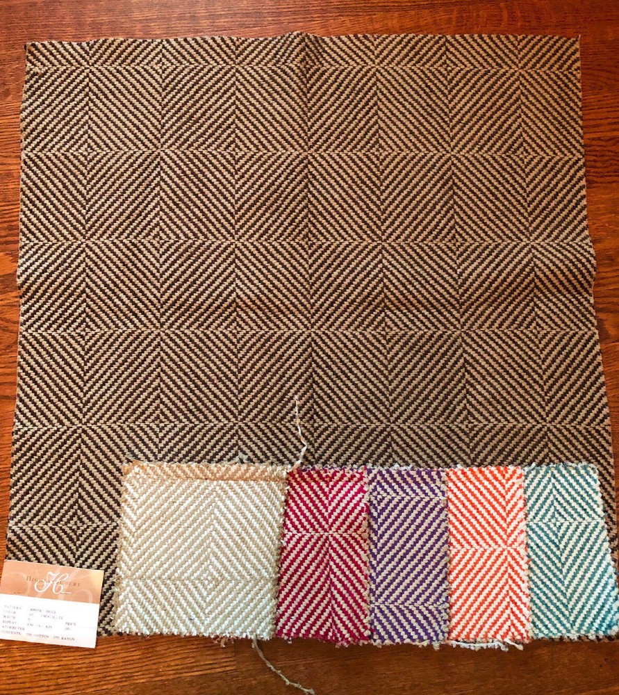 HIGHLAND COURT Isole in Chocolate 24 1/4 x 26 1/4″ Heavy Woven Fabric Sample