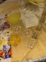 YELLOW Inspiration for Slow Stitching, Junk Journal Craft Supplies