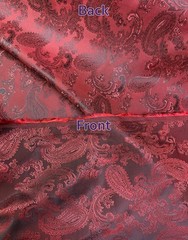 Dark Red Cupro Bemberg Lining Paisley Jacquard Fabric Material 60″W