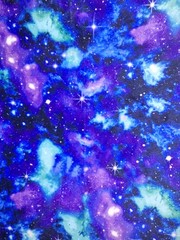 BTY Beautiful Galaxy Minky Fabric