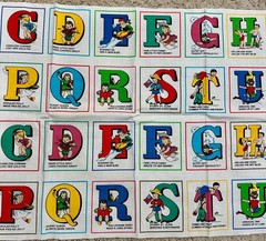 Michael Miller Fabrics #C-1313 ABC BLOCKS 2 Sets Fabric Panels 16″x44″ Alphabet