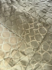 Jim Thompson Fabric Silk Damask Saratoga Gold Circles Bayberry Lg Showroom Panel