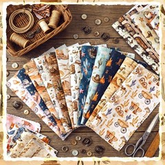 20 Precut 10”x10” Western Cowboy Fabric Squares – Ideal for Quilting Projects