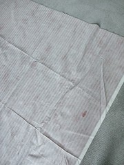 RARE Vintage Waverly Screen Print Burgundy Red Stripe Fabric Wall Street 4 yds