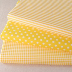 12 DIY Sewing Crafts Yellow Floral Cotton Quilting Fabric Squares Bundle Scraps