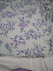 Floral Fabric Purple Lavender Print Organza Flower Dress Blouse BTY 58″