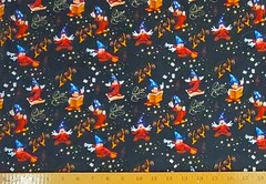 DISNEY MICKEY MOUSE FANTASIA Sorcerer Lycra Spandex Knit Fabric 42″ l x 56″ w ++