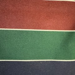 Wide Striped Canvas Navy Burgundy Green Home Decor Fabric BTY B12