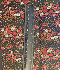 Petite Garden Blossom in Pink on Black by Sevenberry Japanese Fabric BTFQ