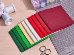 10 PCS Assorted Color Cotton Quilting Fabric Bundles Fat Quarters 18×21 Inch