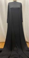 100% Silk Gabardine Black A Rare Luxurious Fabric By The Yard 56 Inches Wide