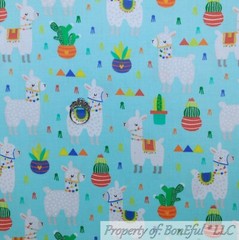 BonEful Fabric FQ Cotton Quilt Blue Sky Cloud FLOWER Garden Small Bohemian BOHO