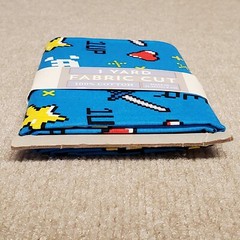 David Textiles 1 Yard Lot of 2 Game Over Blue Video Game 100% Cotton Fabric New