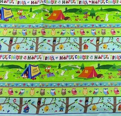 One 2 Yard Cut – Happy Camper – Quilting, Sewing – 100% Cotton 5600